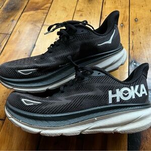 Hoka Clifton 9 Women’s Size 8.5B Black Running Shoes Athletic Sneakers Casual